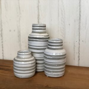 Striped Bottle Vases