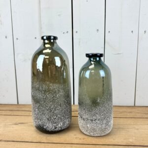 Blue Iridescent Textured Vases