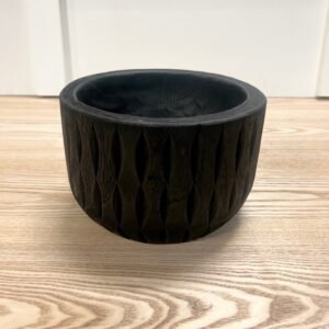 Black Wooden Pot